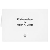 Weihnachtsbogenkarte (Rückseite Horizontal)