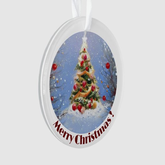 Weihnachtsbohnen dekoriert ornament (Vorderseite)