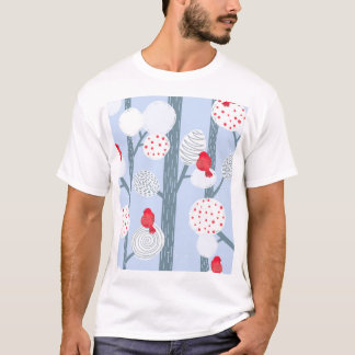 Weihnachtsbollen, Bäume, Vintager Wald. T-Shirt