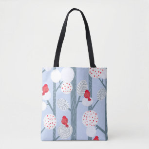 Weihnachtsbollen, Bäume, Vintager Wald. Tasche