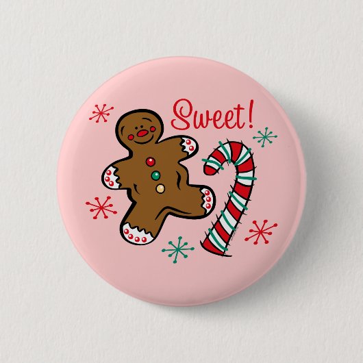 Weihnachtsbonbon Button (Vorderseite)