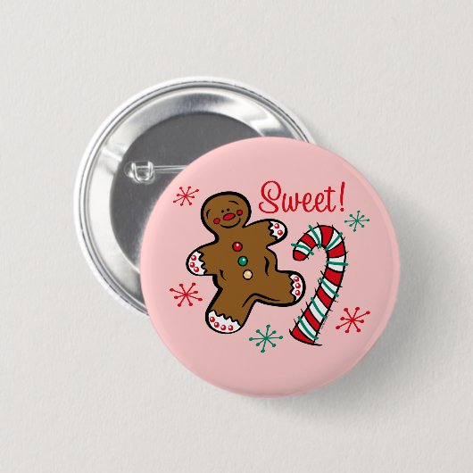 Weihnachtsbonbon Button (Vorne & Hinten)