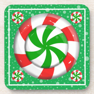 Weihnachtsbonbon Getränkeuntersetzer