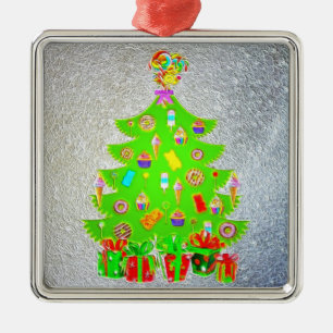 Weihnachtsbonbonbaum ornament aus metall