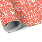 Weihnachtsbonbons Geschenkpapier (Rolleneckpunkt)