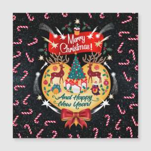 Weihnachtsbonbons Magnetkarte