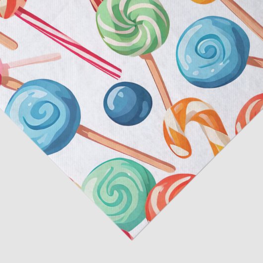 Weihnachtsbonbons mit Taschentuch Seidenpapier (Detail)