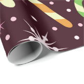 Weihnachtsbonbons und Schneeflocken Geschenkpapier (Rolleneckpunkt)