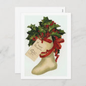 Weihnachtsboot Feiertagspostkarte (Vorne/Hinten)