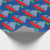 Weihnachtsboot  geschenkpapier (Ecke)