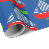 Weihnachtsboot  geschenkpapier (Rolleneckpunkt)