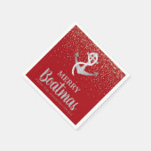 Weihnachtsboot Nautical Anchor Boatmas Party Serviette (Ecke)