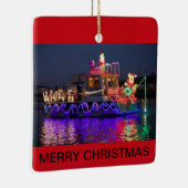 Weihnachtsboote an Weihnachten Keramikornament (Rechts)