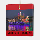 Weihnachtsboote an Weihnachten Keramikornament (Links)