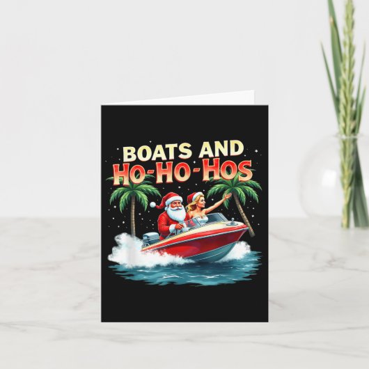 Weihnachtsboote und Weihnachtsfeiern Karte (Vorderseite)