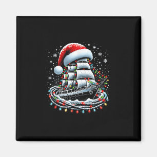 Weihnachtsbootfahren Segelkreuzfahrtboot umgeben B Magnet