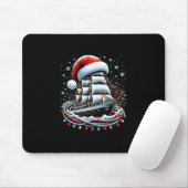 Weihnachtsbootfahren Segelkreuzfahrtboot umgeben B Mousepad (Mit Mouse)