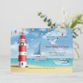 Weihnachtsbootparade mit Einladung zum Leuchtturm (Stehend Vorderseite)