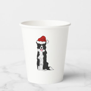 Weihnachtsborder Collie 1 Pappbecher