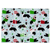 Weihnachtsborder Collie Große Geschenktasche Geschenktüte (Rückseite)