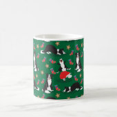 Weihnachtsborder Collie grün Kaffeetasse (Mittel)