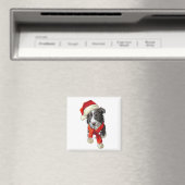 Weihnachtsborder Collie Hund Magnet (In Situ (Geschirrspüler))
