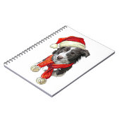 Weihnachtsborder Collie Hund Notizblock (Linke Seite)