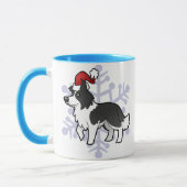 WeihnachtsBorder-Collie Tasse (Links)
