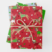 Weihnachtsborder Terrier Geschenkpapier Set (Beispiel)