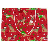 Weihnachtsborder Terrier Große Geschenktüte (Rückseite)