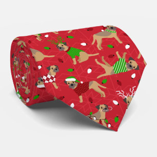 Weihnachtsborder Terrier Krawatte