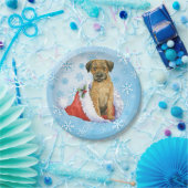 Weihnachtsborder Terrier Pappteller (Party)
