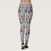Weihnachtsboston-Terrier verfolgt Kunst-Leggings Leggings (Rückseite)