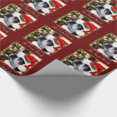 Weihnachtsboston-Terriergeschenk-Packpapier Geschenkpapier (Ecke)