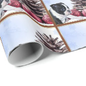Weihnachtsboston-Terriergeschenk-Packpapier Geschenkpapier (Rolleneckpunkt)