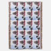 Weihnachtsboston-TerrierhundeWurfsdecke Decke (Vorderseite Vertikal)