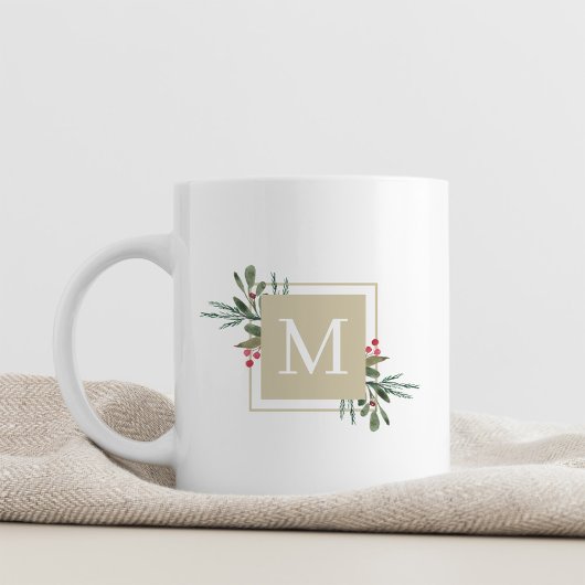 Weihnachtsbotanicals Monogram Coffee Tasse