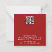 Weihnachtsbotanicals Necklace Ohrringe Display Mitteilungskarte (Rückseite)