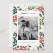 Weihnachtsbotanicals Zweiseitiges Foto Feiertagskarte (Vorderseite)