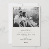 Weihnachtsbotanicals Zweiseitiges Foto Feiertagskarte (Rückseite)