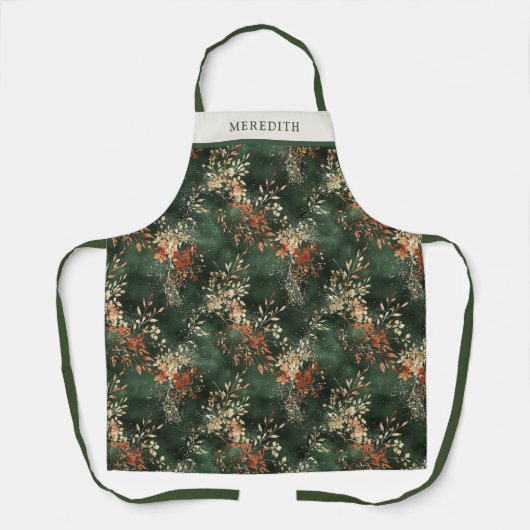 Weihnachtsbotanik Personalisiert Schürze (Vorderseite)