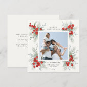 Weihnachtsbotanikum Rote Berries Foto (Vorne/Hinten)