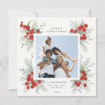 Weihnachtsbotanikum Rote Berries Foto