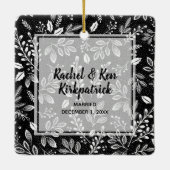 Weihnachtsbotanische Keramik Ornament (Rückseite)