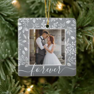 Weihnachtsbotanische Keramik Ornament