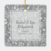 Weihnachtsbotanische Keramik Ornament (Rückseite)