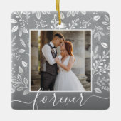 Weihnachtsbotanische Keramik Ornament (Vorderseite)