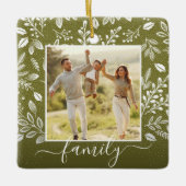 Weihnachtsbotanische Keramik Ornament (Vorderseite)