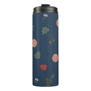 Weihnachtsbotanischer nahtloser Vintager schöner P Thermosbecher