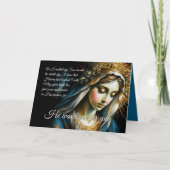 Weihnachtsbotschaft der seligen Mutter Feiertagskarte (Vorderseite)